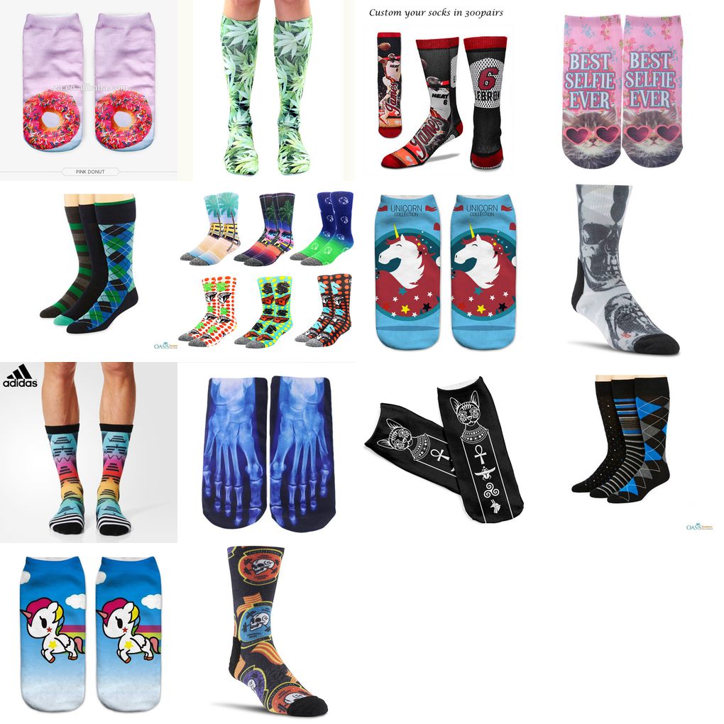 printed socks wholesale